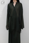Samuel Gui Yang Folding Shirt AW22SH03-2 Ink green